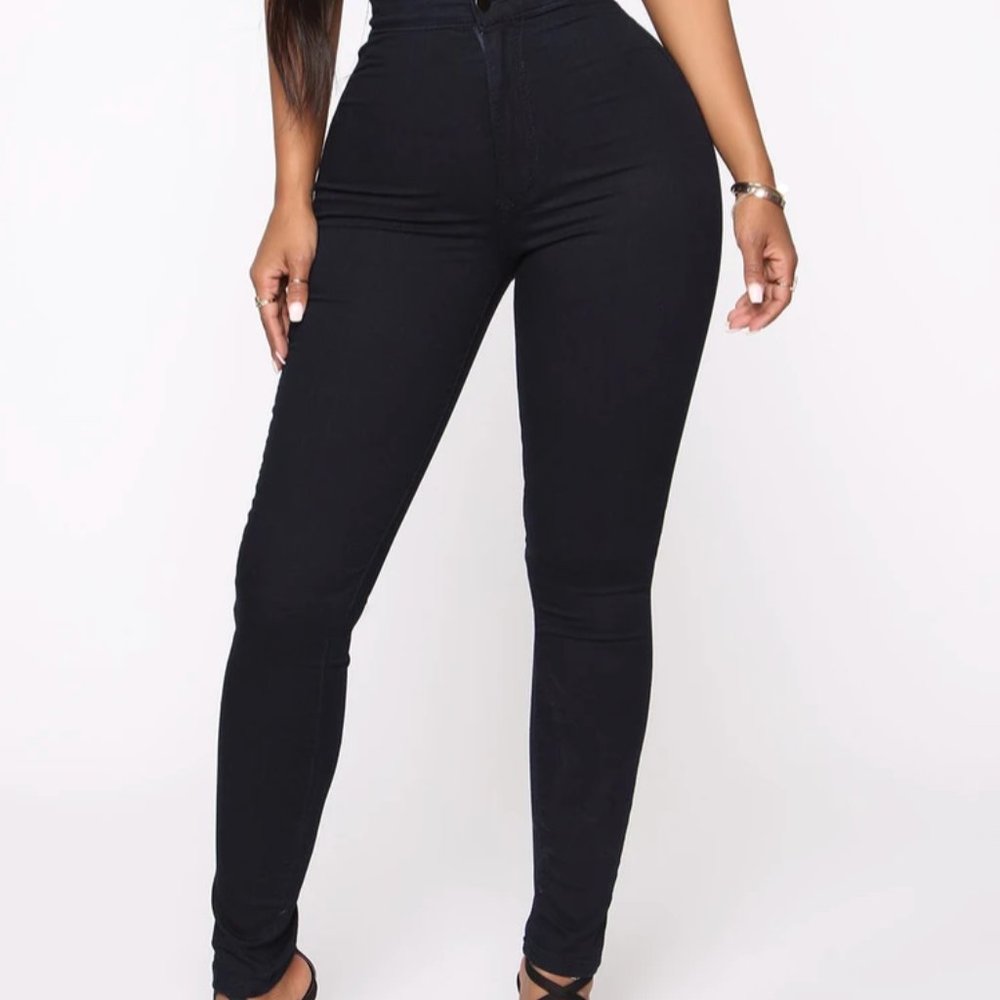 Fashion Nova Super High Waist Denim Skinnies